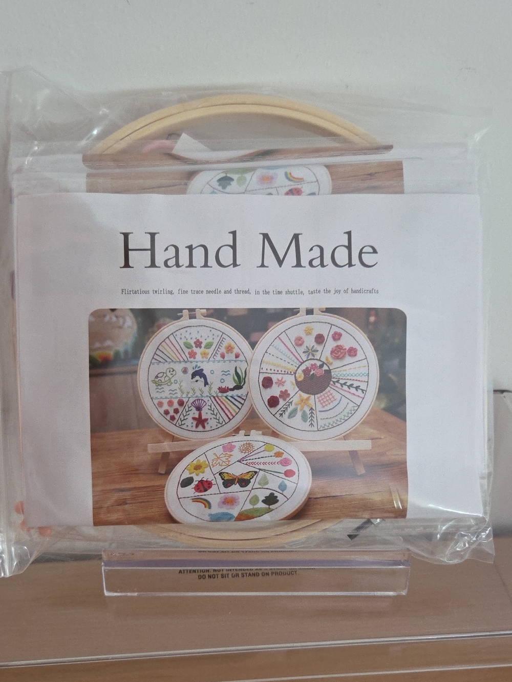 Hand Made NIP Multicolor Embroidery Hoop Wall Art Kit